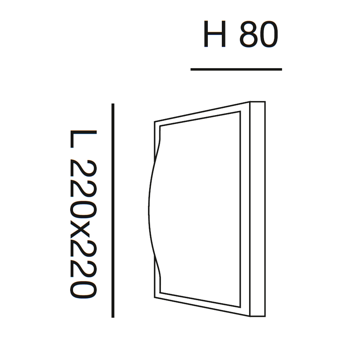 Fabas Luce Osaka Wandleuchte, 22 x 22 cm
