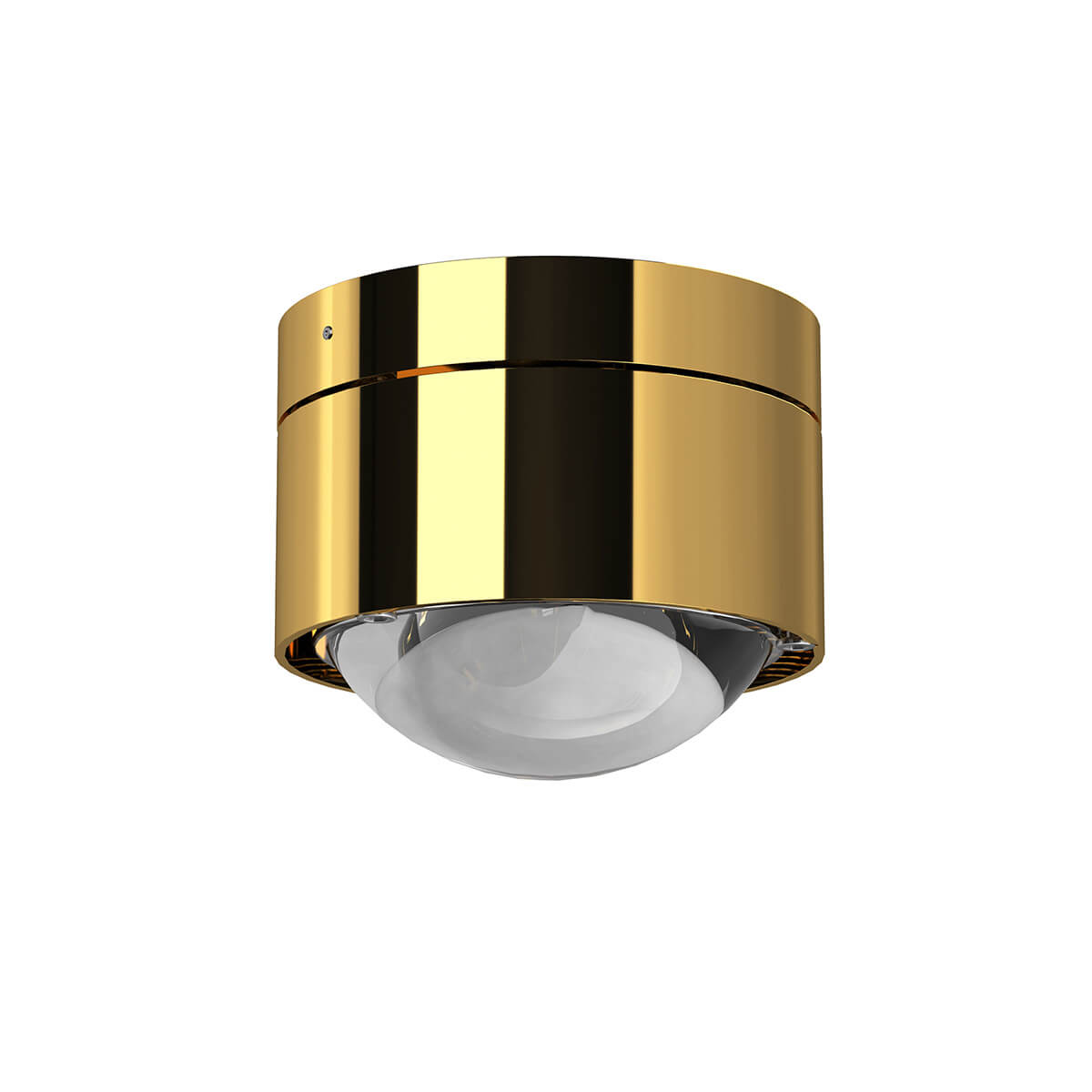 Top Light Puk Mini Plus LED Deckenleuchte, Gehäuse, 24 Karat vergoldet, mit Linse klar (nicht inbegriffen)