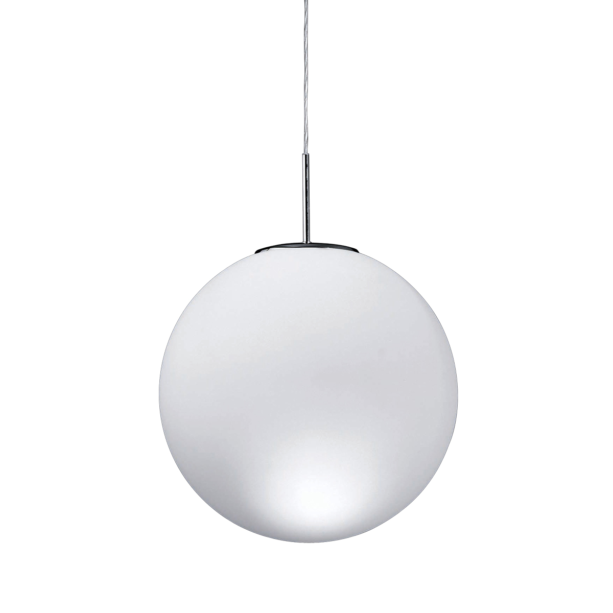 Nemo Asteroide Sospensione, Ø: 30 cm, Chrom / Glas weiß