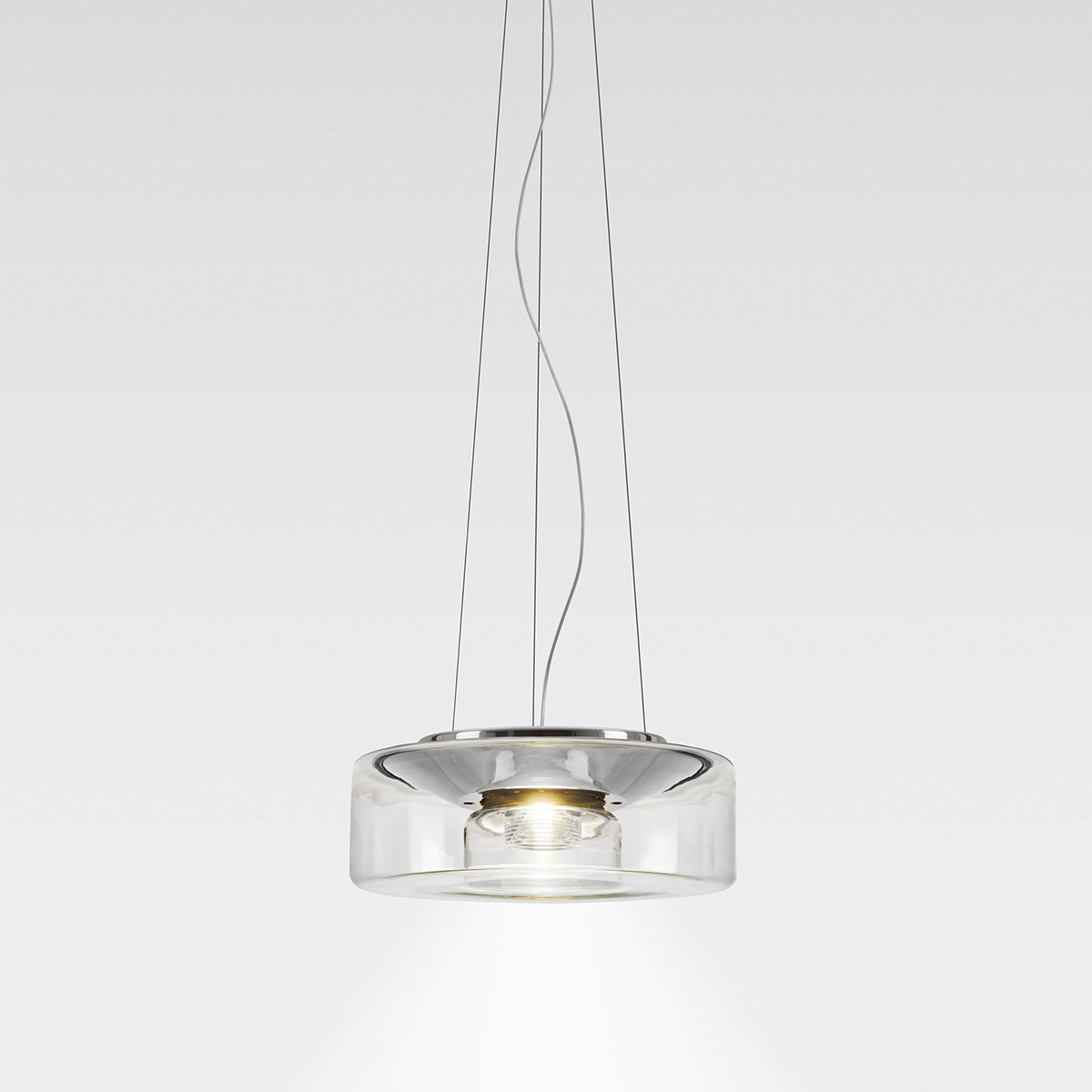 Serien.lighting Curling Suspension Rope S LED Pendelleuchte, 3000 K, Glas klar (©serien.lighting)