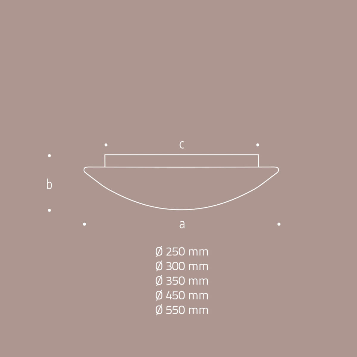 Peill+Putzler Mali Wand- / Deckenleuchte, Maßzeichnung