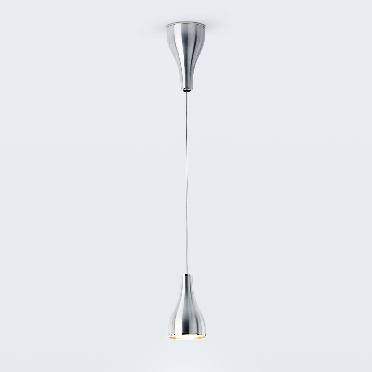Serien.lighting One Eighty Suspension mit Höhenverstellung, S, Ø: 11,5 cm, Aluminium gebürstet