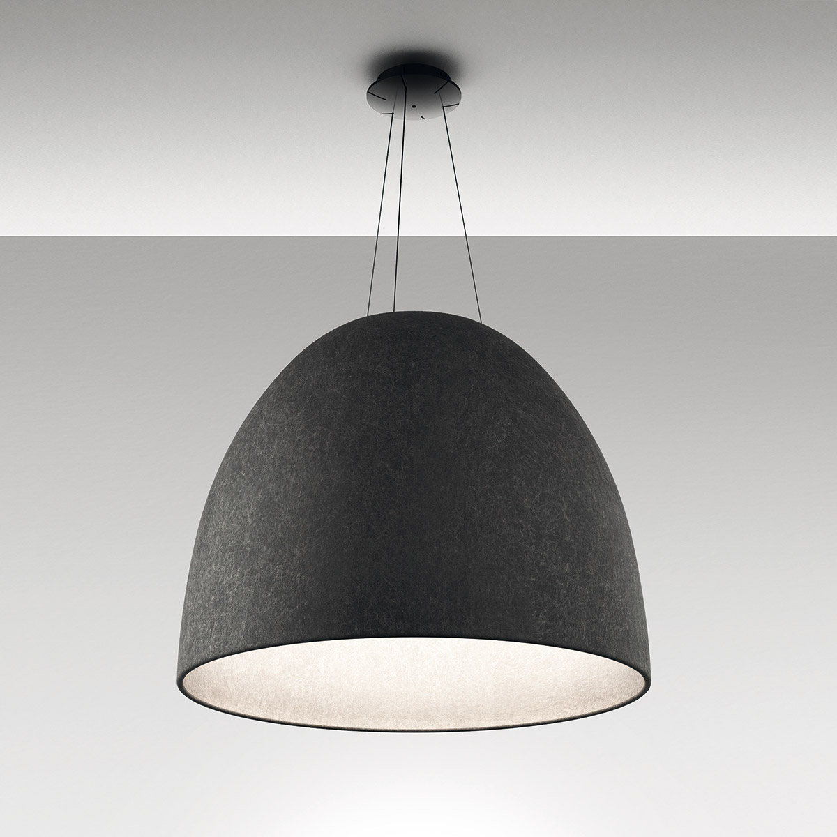 Artemide Nur Acoustic Sospensione, außen: grau / innen: weiß