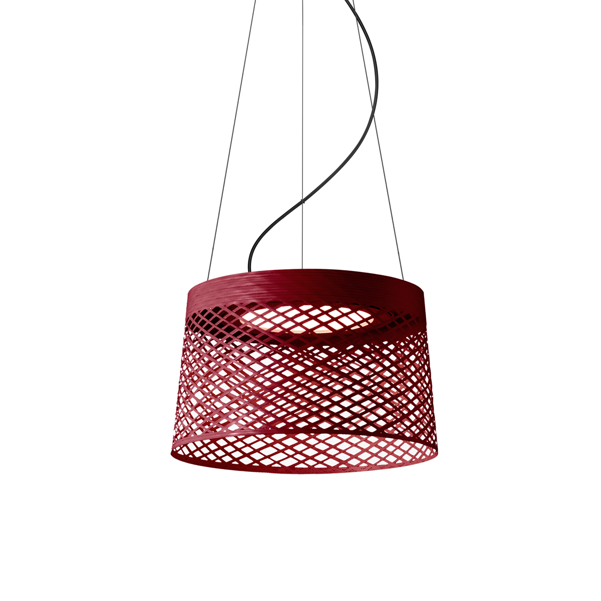 Foscarini Twiggy Grid LED Sospensione Outdoor, carminio (karminrot)