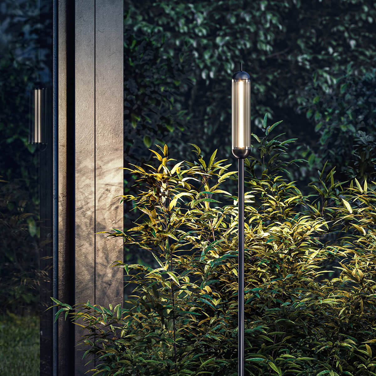 IP44.DE Reed solar join LED Solarleuchte mit Erdspieß, deep black (schwarz)