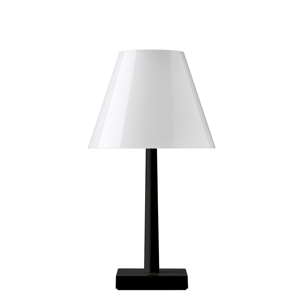 Rotaliana Dina LED Akkuleuchte, schwarz, mit weißem Schirm