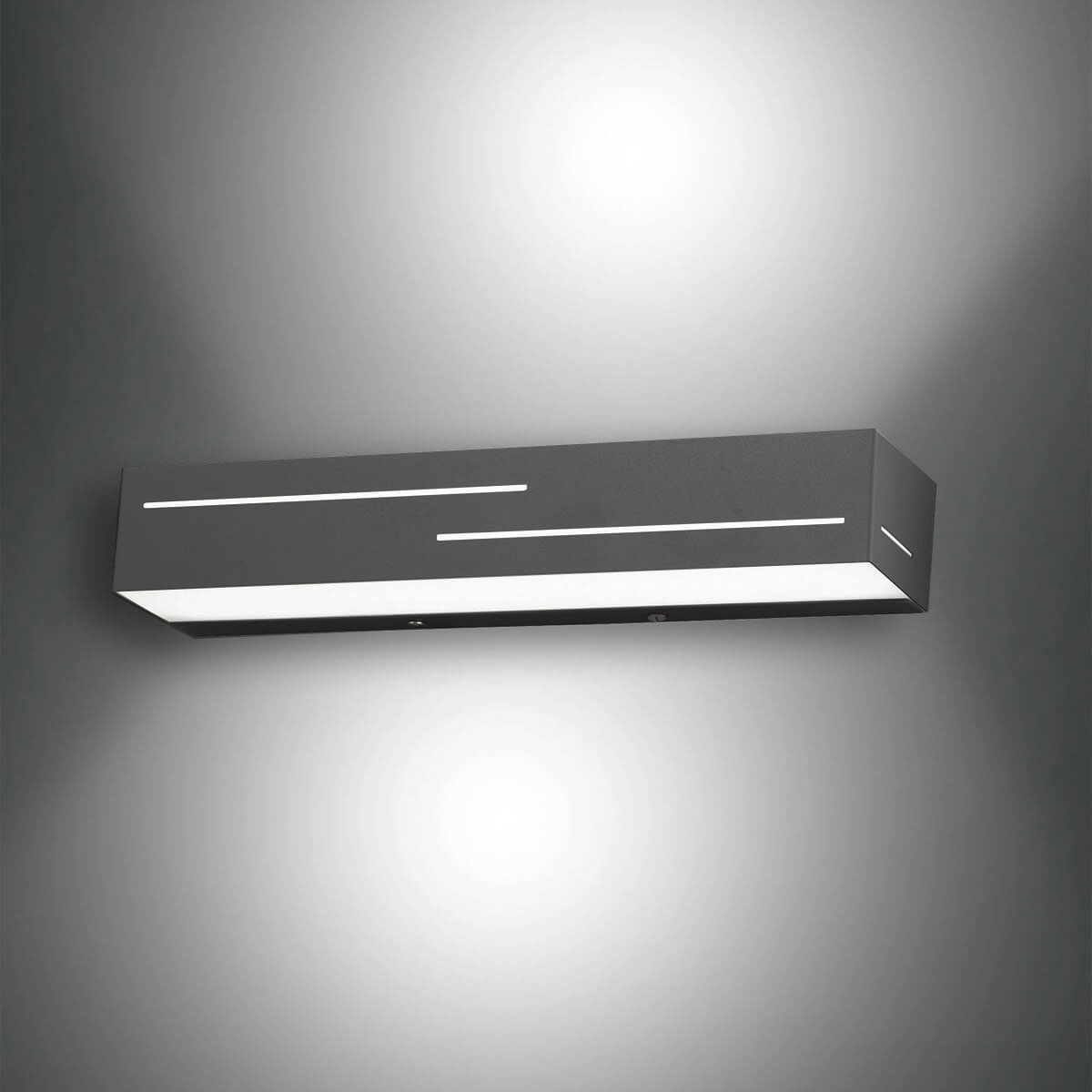 Fabas Luce Banny LED Wandleuchte Up & Down, Länge: 31 cm, anthrazit