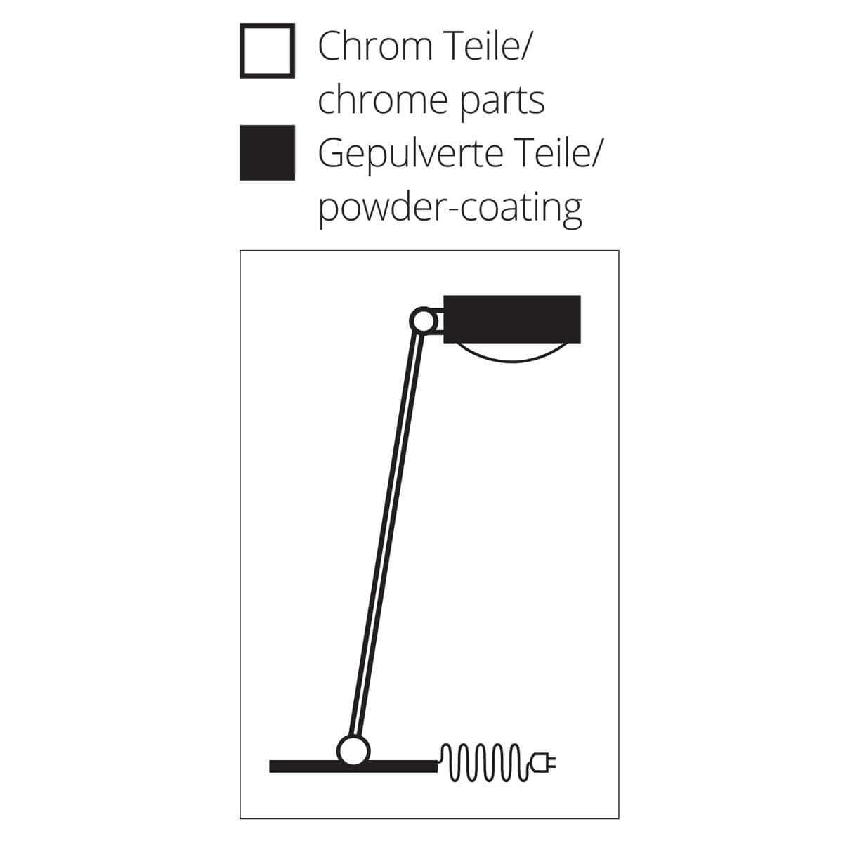 Top Light Puk Maxx Table Tischleuchte, 60 cm, Oberflächenbeschaffenheit