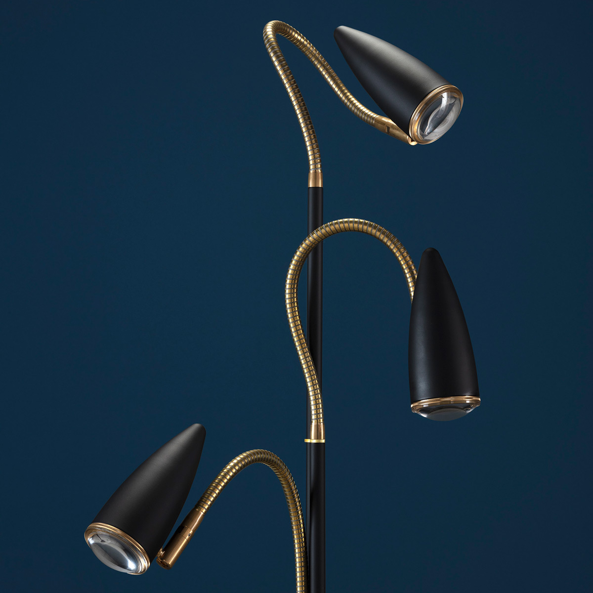 Catellani & Smith CicloItalia Flex F3 Stehleuchte, schwarz / Messing (ausgeschaltet) (Foto: Nava-Rapacchietta)