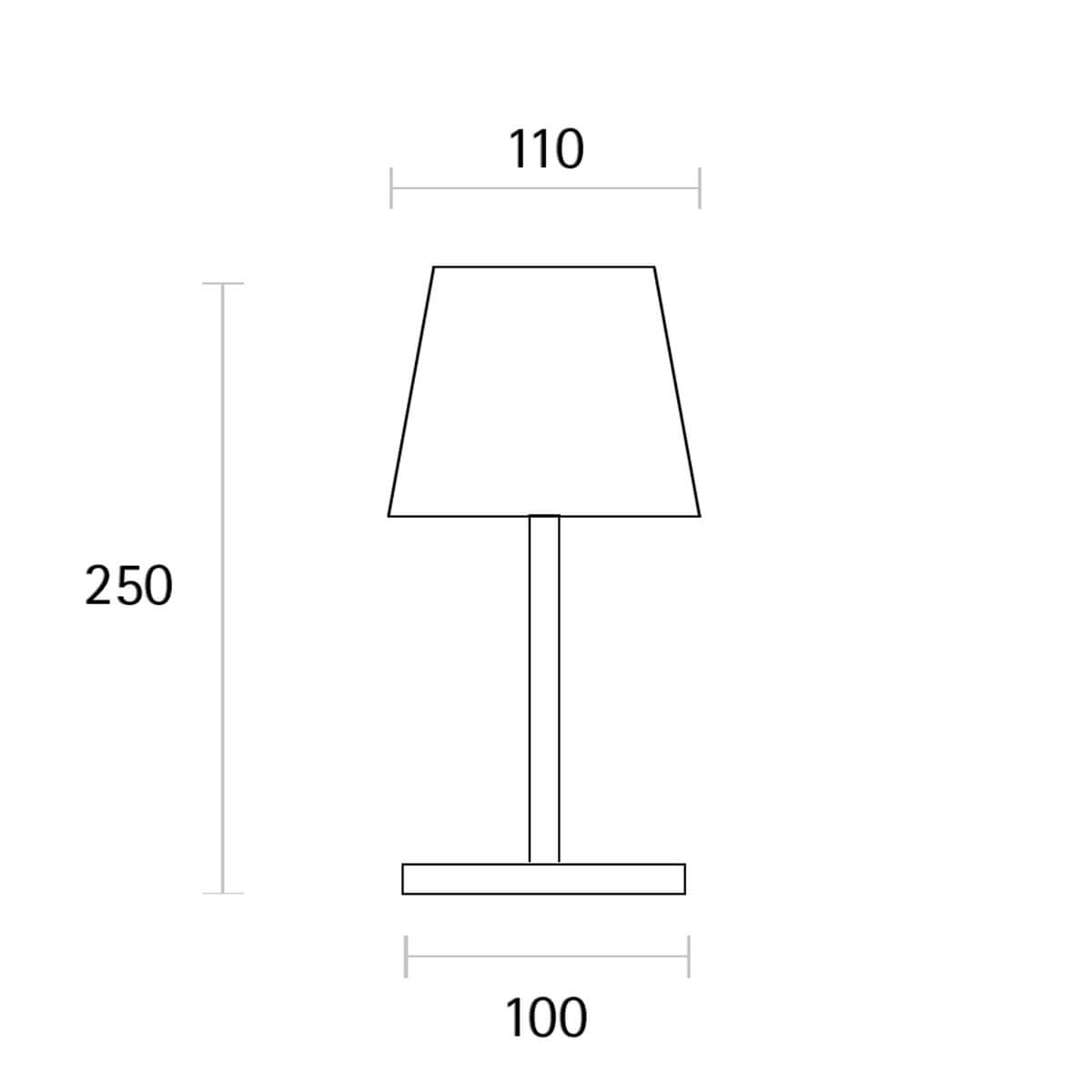 Sigor Nuindie mini LED Akkuleuchte, Flex-Mood, Maßzeichnung