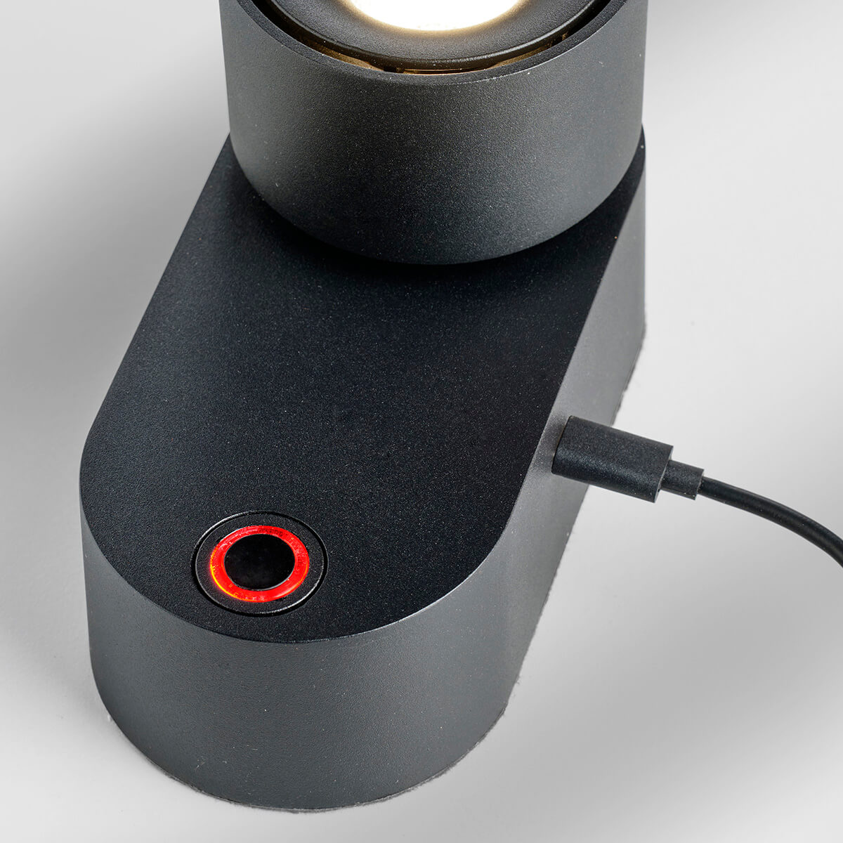 LupiaLicht Bloc LED Akkuleuchte, schwarz