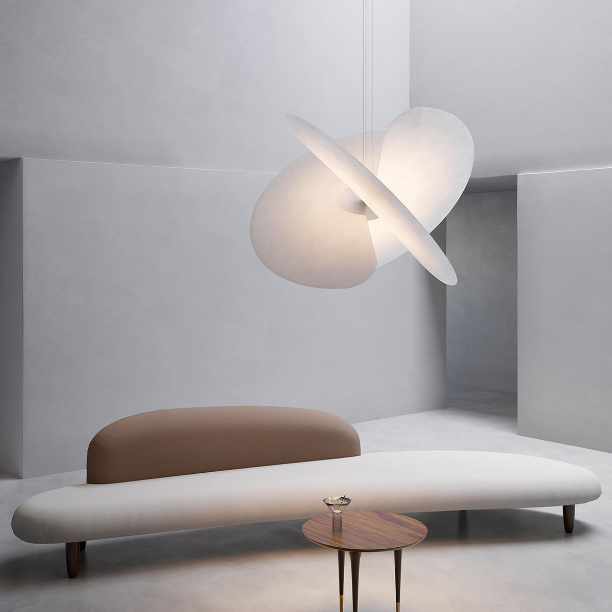 Luveplan Levante LED Sospensione, weiß matt