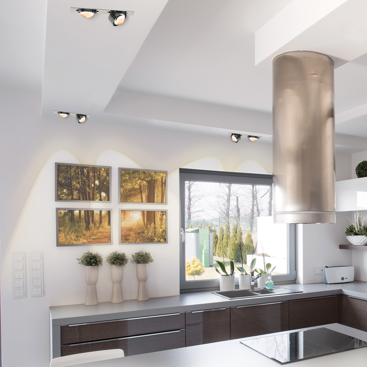 Top Light Puk Mini Inside Twin Einbauleuchte, Gehäuse, Chrom