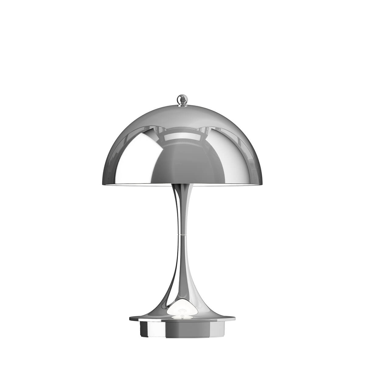 Louis Poulsen Panthella 160 Portable V3 LED Akkuleuchte, Chrom – Design by Verner Panton
