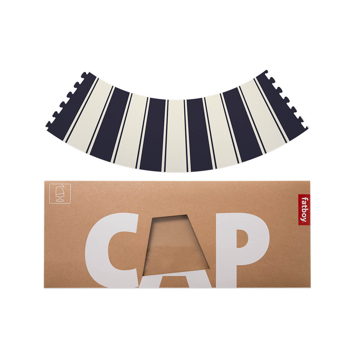 Fatboy Cooper Cappie Stripe Navy für Edison the Petit, navy gestreift, Verpackung