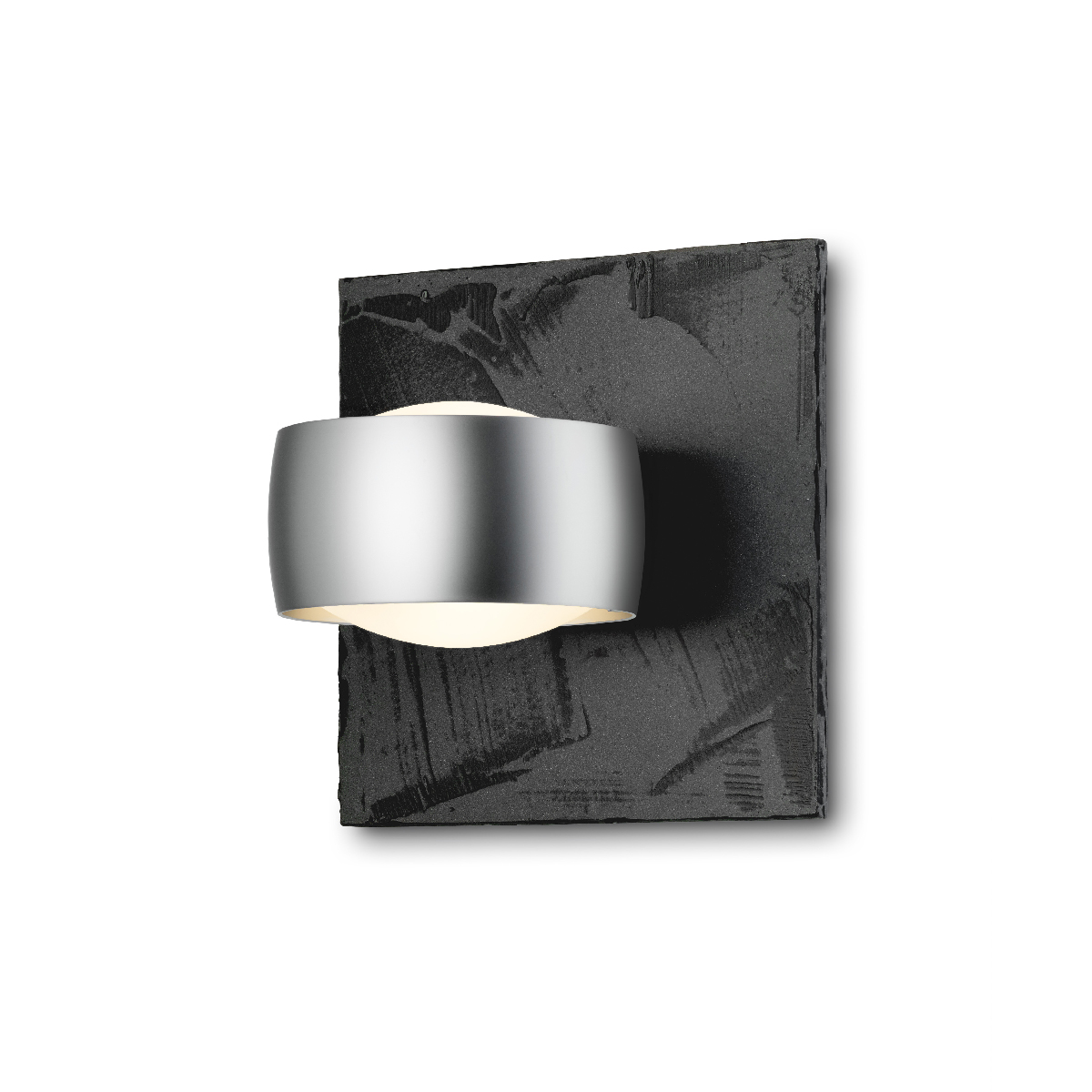 Oligo Grace Unlimited LED Wandleuchte, Schiefer Struktur, Tunable White, Kopf: Chrom matt