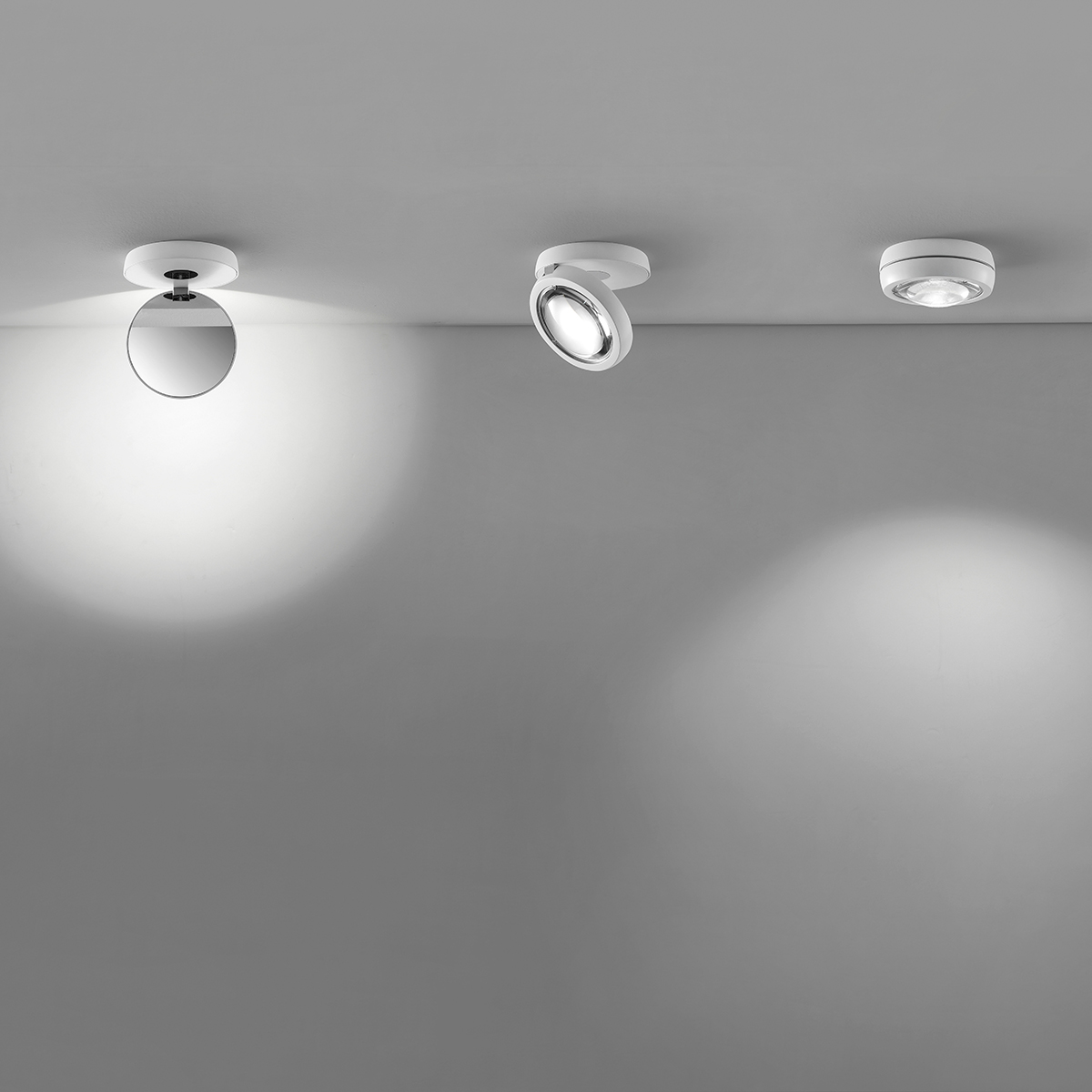 Lodes Nautilus LED Deckenleuchte, weiß matt, beliebige Einstellung des Leuchtenkopfes möglich