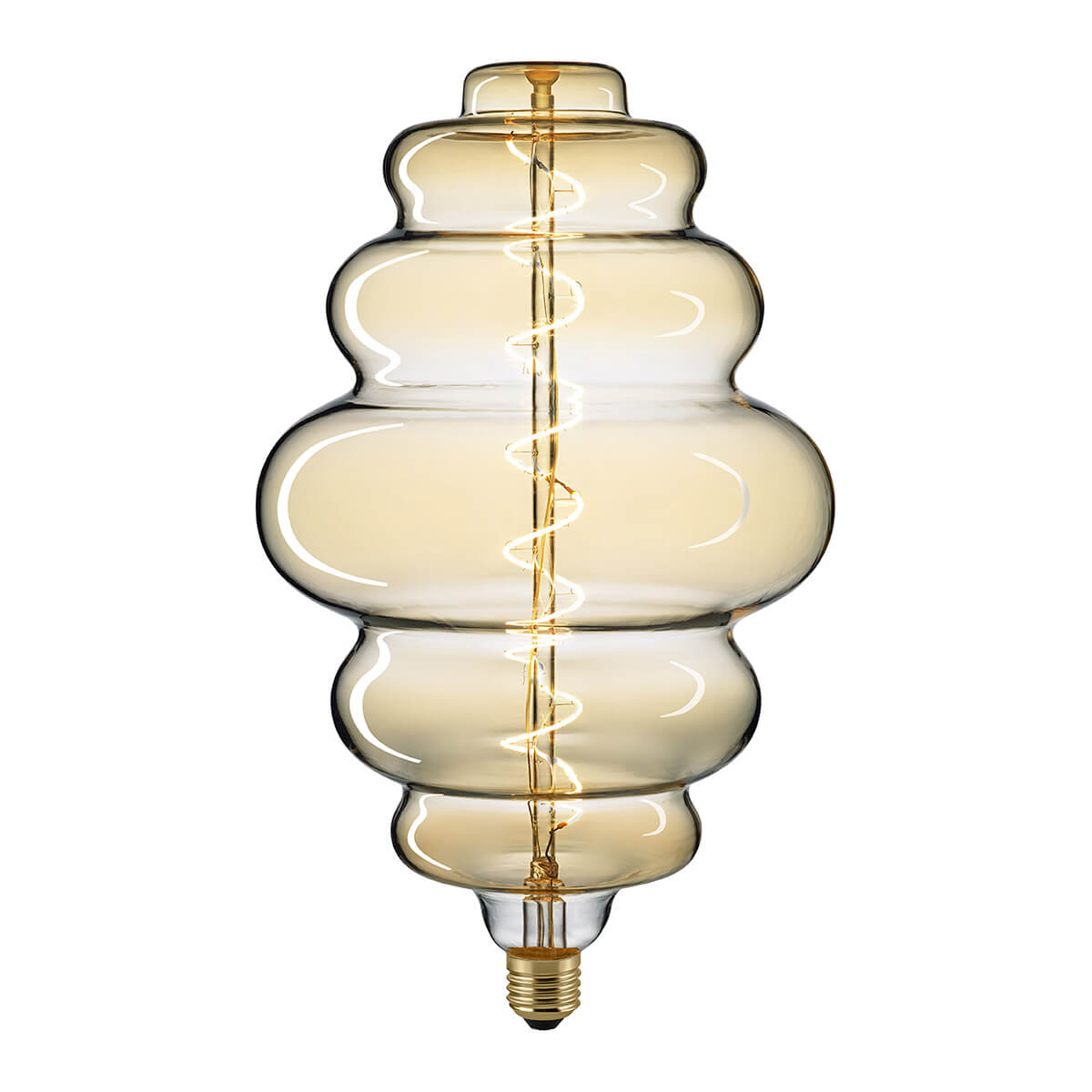 Sigor LED Filament Giantlampe Nest E27 Gold, 6 W, 2200 K, dimmbar, Ø: 20 cm LED Filament Giantlampe Nest E27 Gold, 6 W, 2200 K, dimmbar