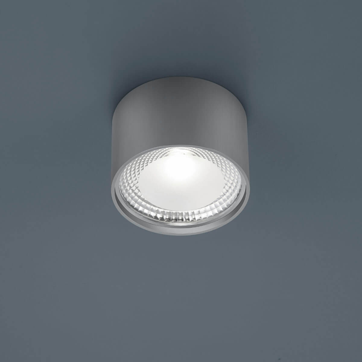 Helestra Kari LED Deckenleuchte, rund, Nickel matt