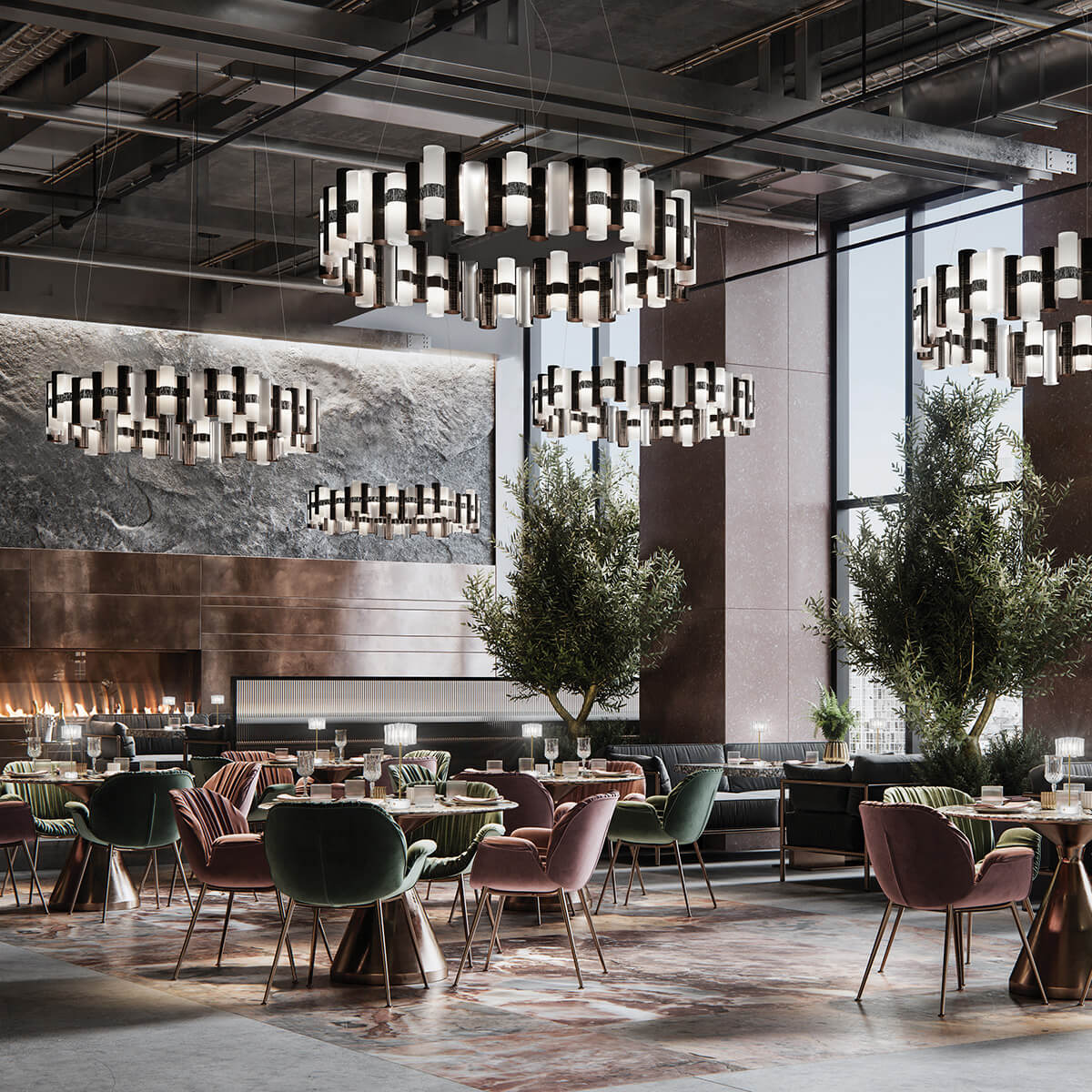 Slamp La Lollo LED Suspension Large, pewter (Zinn/weiß), Sonderanfertigung (auf Anfrage möglich)