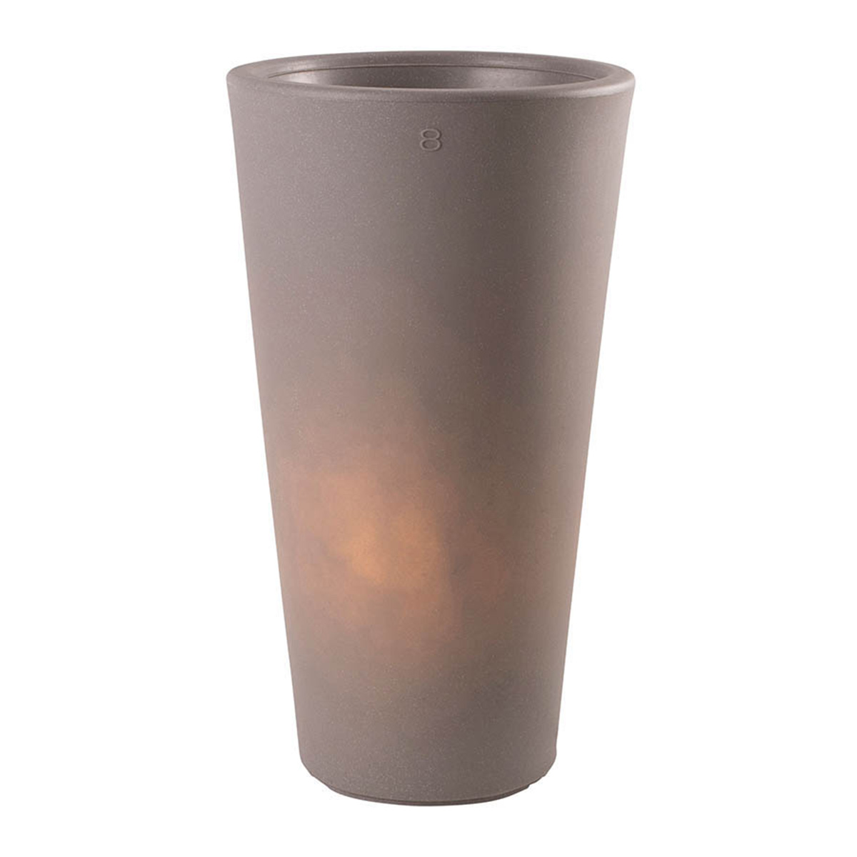 8 seasons design Shining Classic Pot L Pflanztopf / Dekoleuchte, taupe