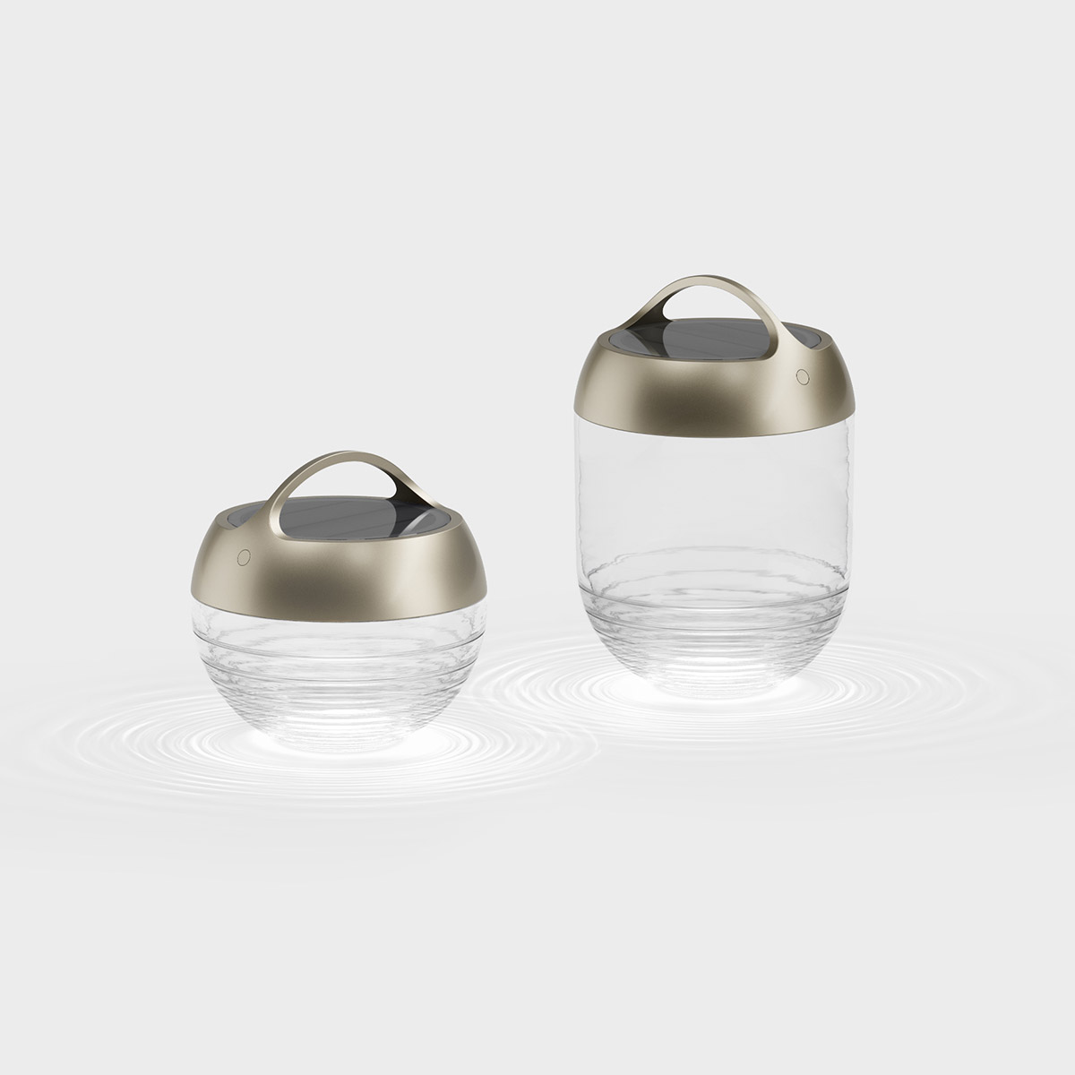 IP44.DE Aqu S und M LED Solar- / Akkuleuchte, true gold (Gold)
