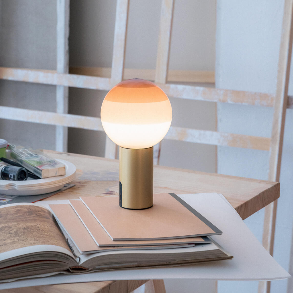 Marset Dipping Light Portable LED Akkuleuchte, Schirm: creme