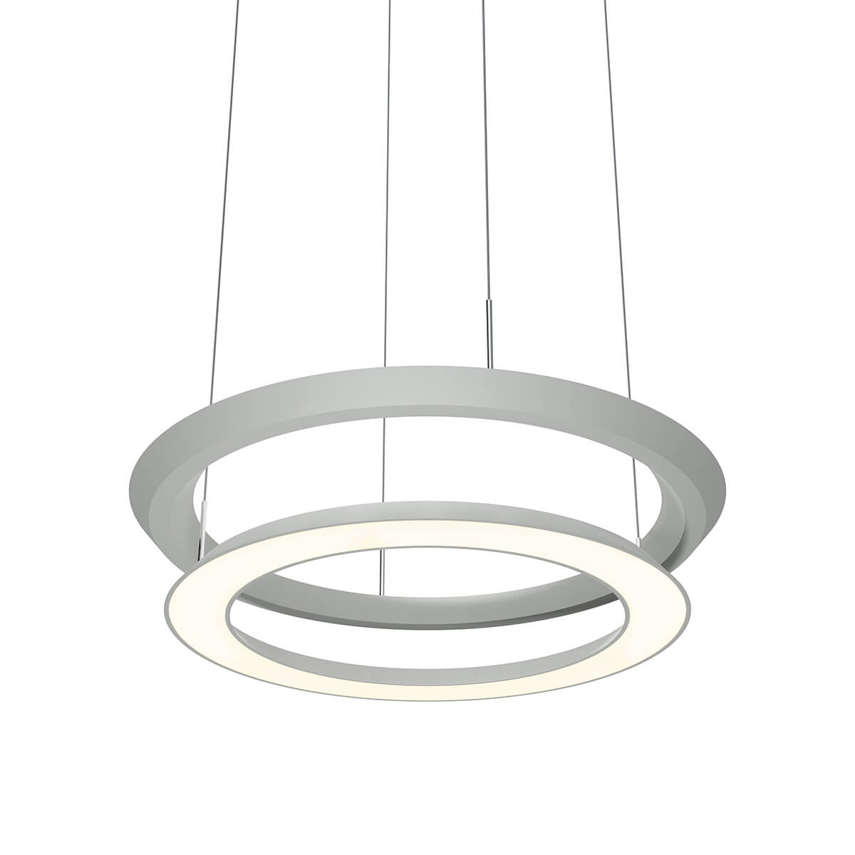 Oligo Yano LED Pendelleuchte, Silber, Baldachin: weiß matt