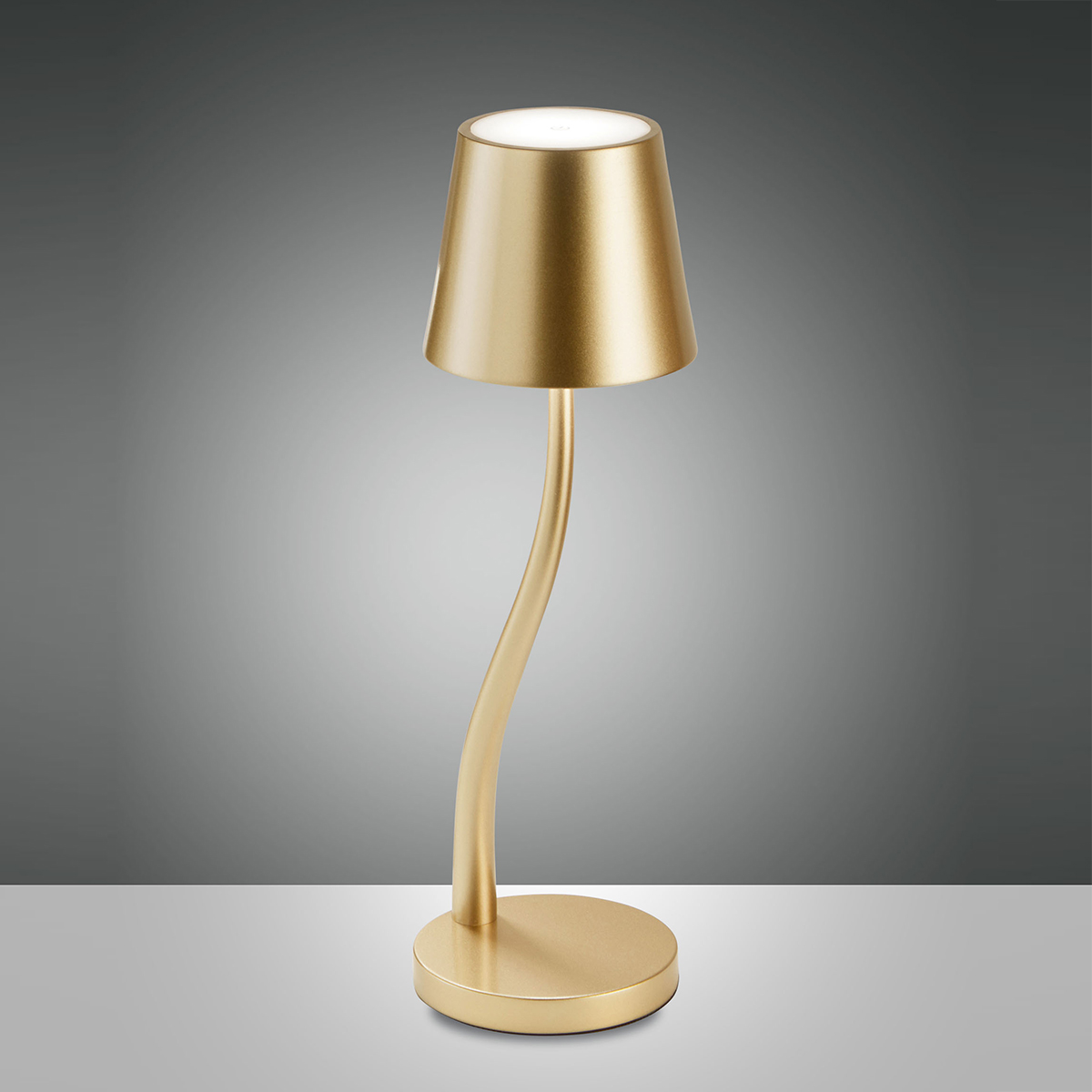 Fabas Luce Judy LED Akkuleuchte, Gold edelmatt