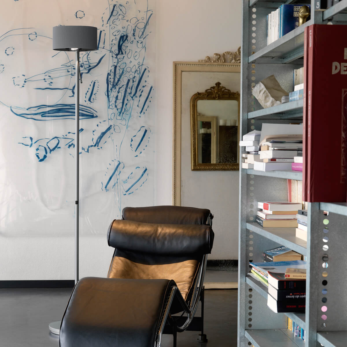 Belux Diogenes LED Stehleuchte, graphitschwarz