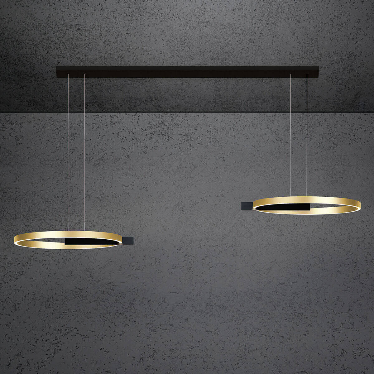 schwarz / Gold eloxal