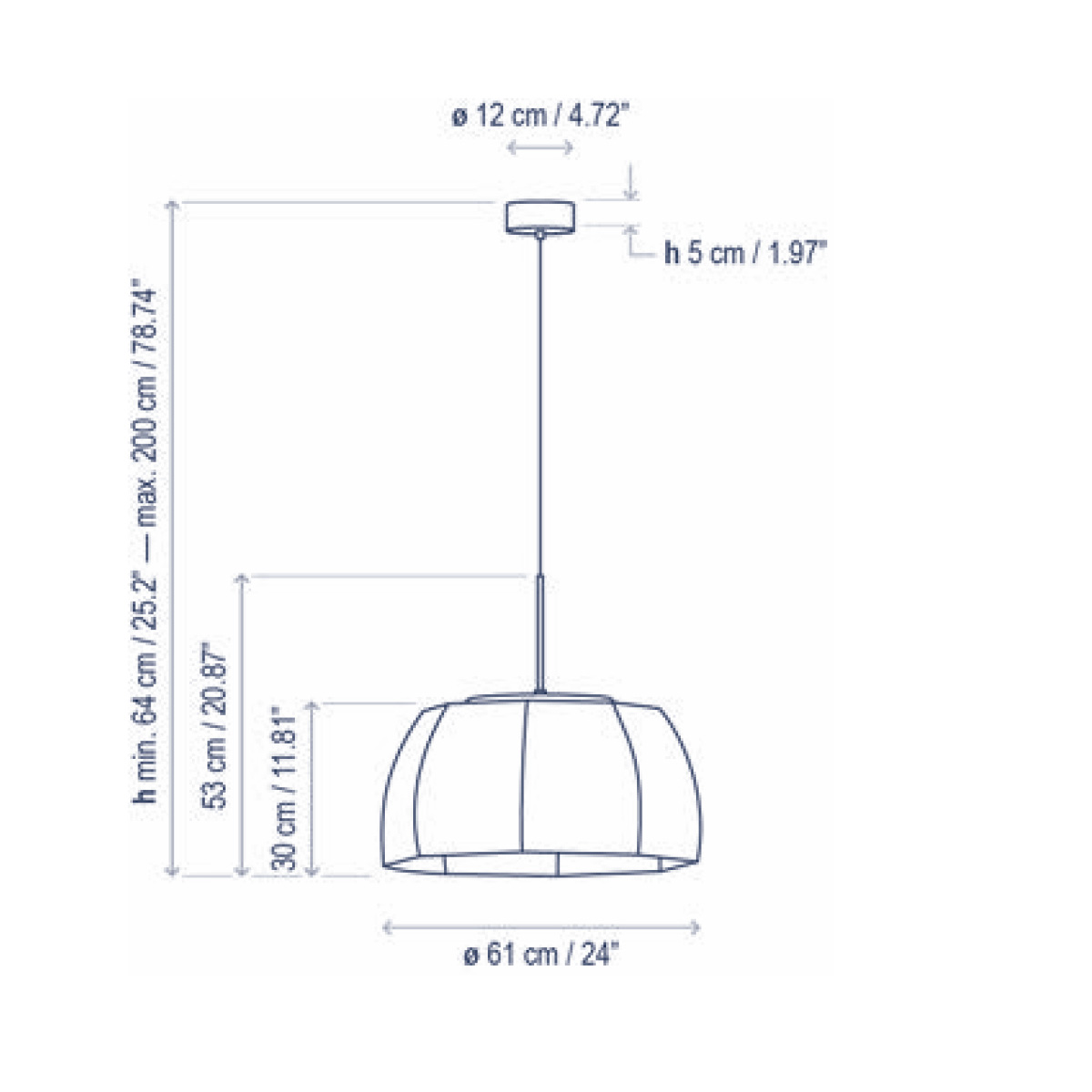 Tanit S/61 LED Pendelleuchte