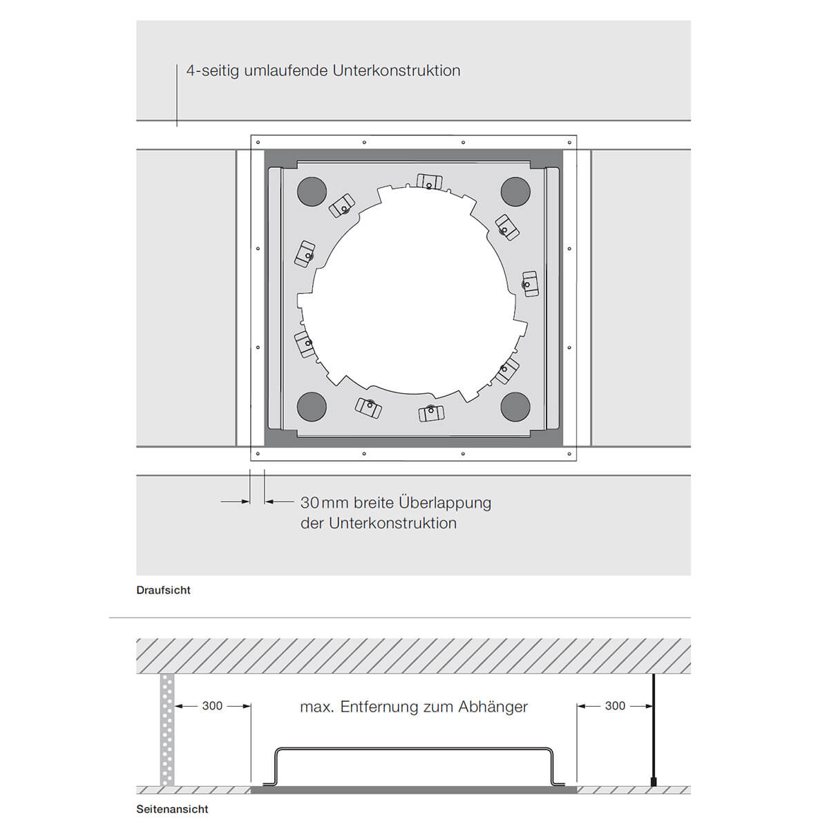Occhio Mito cosmo 40 move "air" narrow Pendelleuchte, Unterkonstruktion
