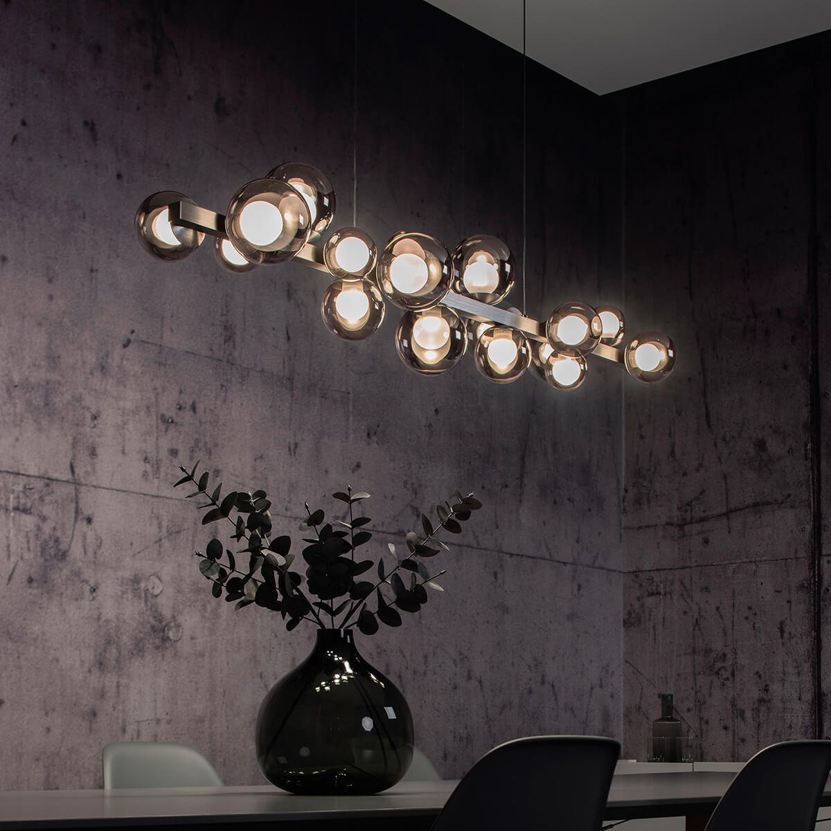 PURE E-Popup LED Pendelleuchte mit e-LIFT und CCT
