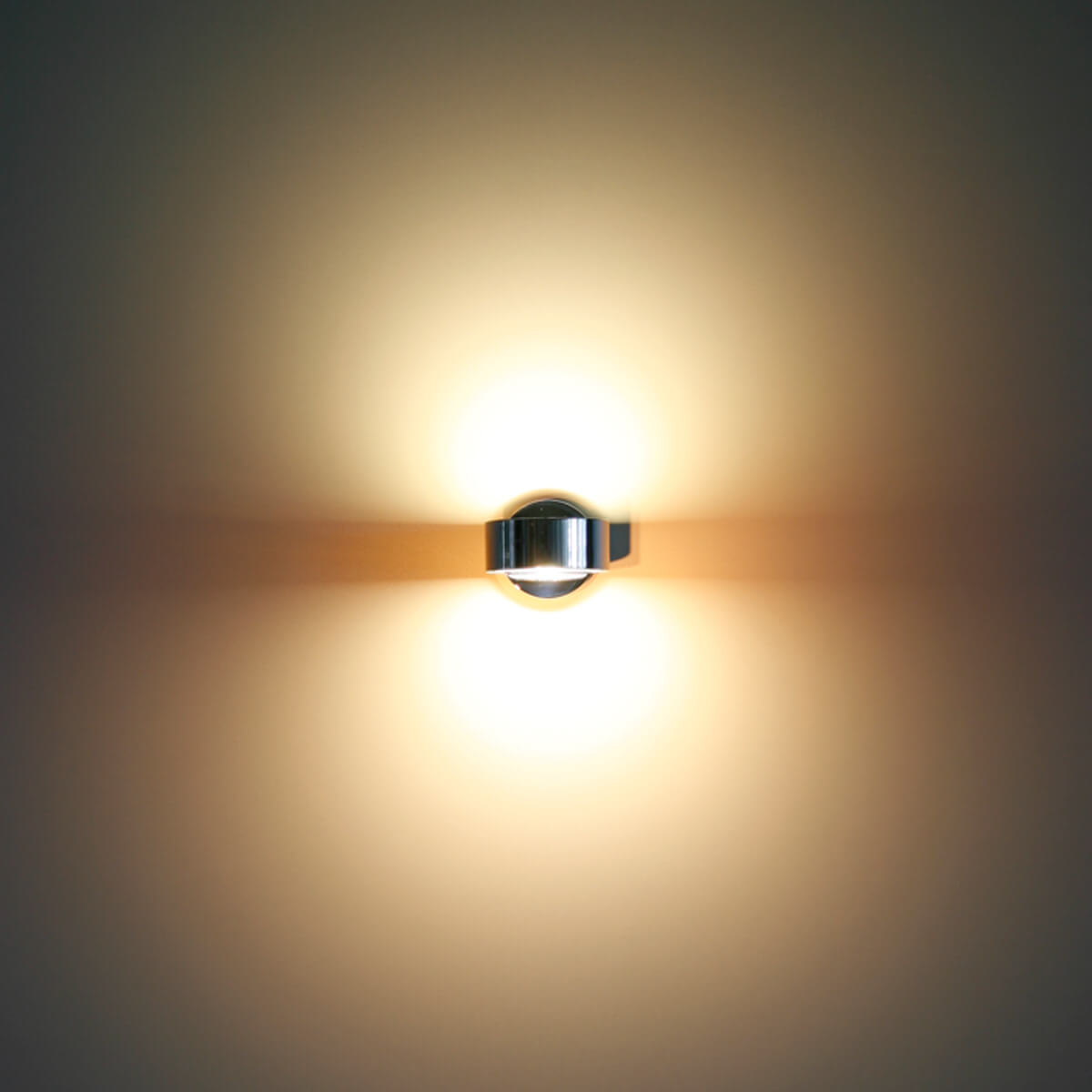 Top Light Puk Mini Wall LED Wandleuchte, Chrom, mit Glas satiniert / Glas satiniert