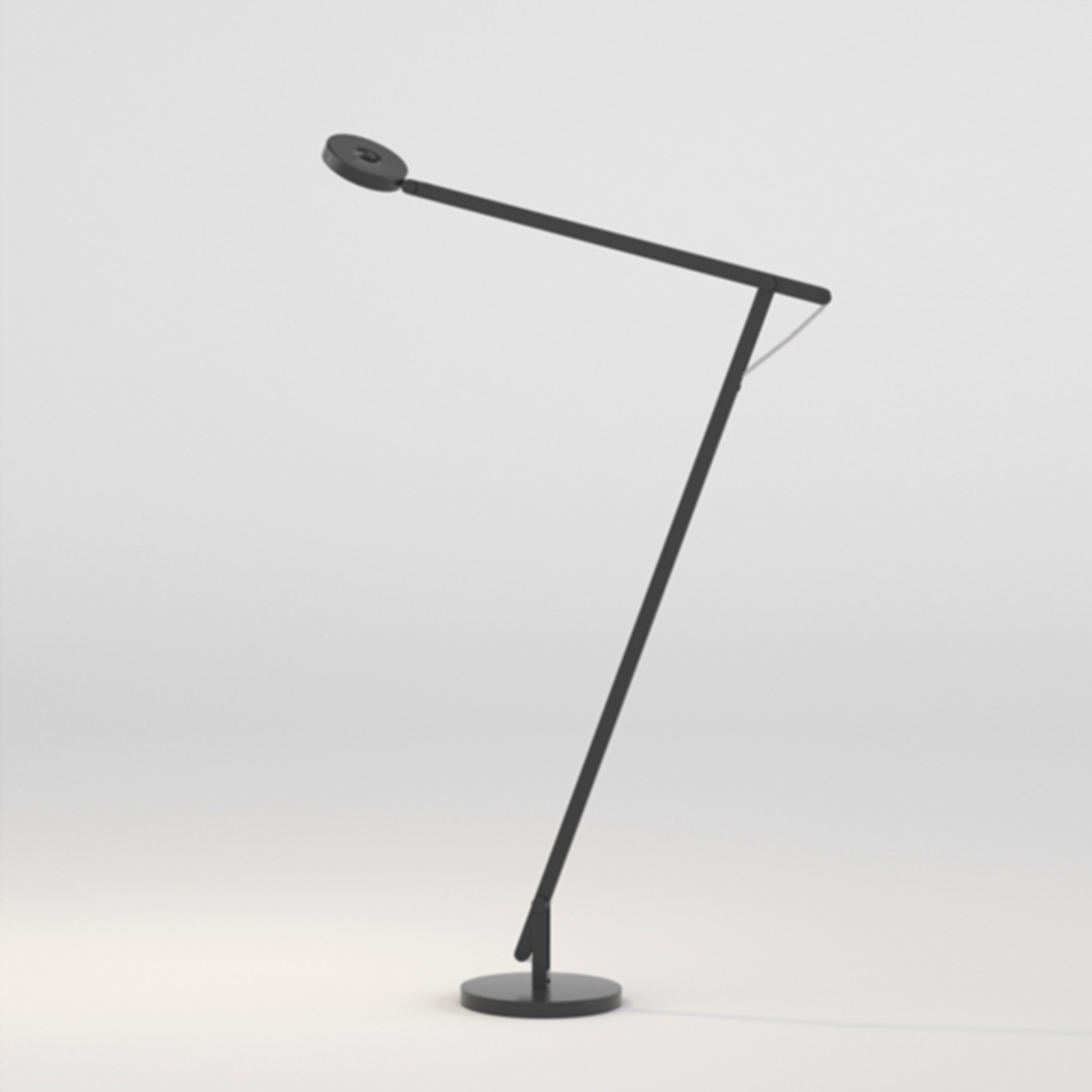 Rotaliana String F1 LED Stehleuchte, schwarz matt, mit silberfarbenem Verstellband