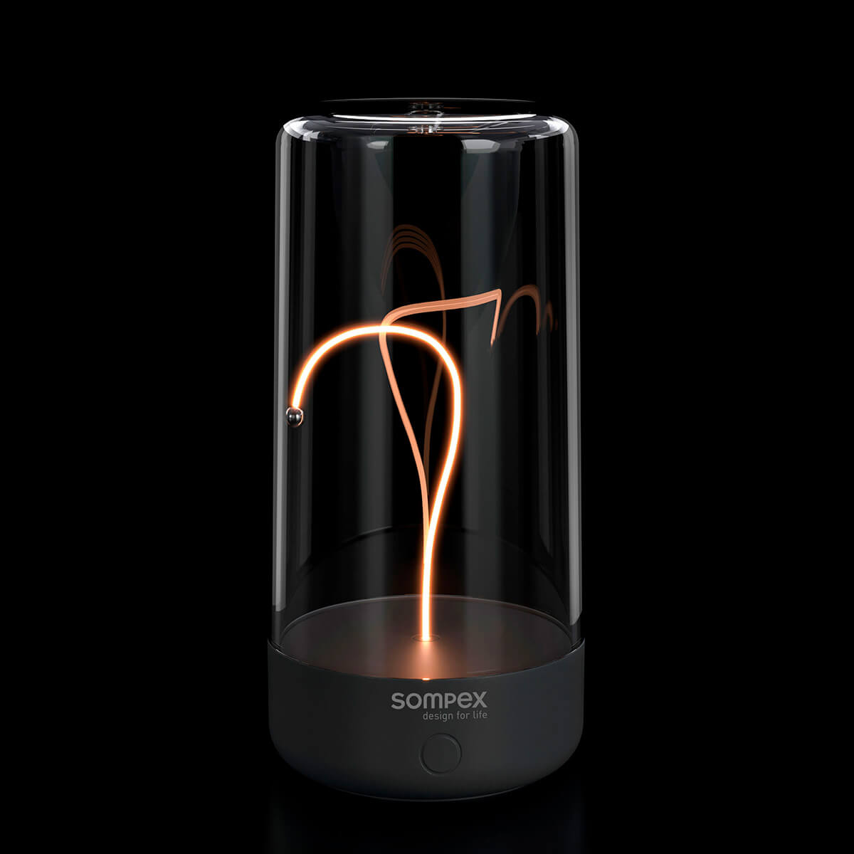 Sompex Pulse LED Akkuleuchte, anthrazit, variables Filament im Schirm
