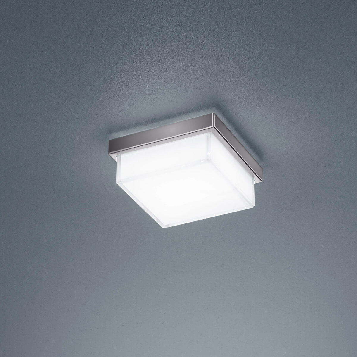 Helestra Cosi LED Wand- / Deckenleuchte, 11 x 11 cm, Nickel matt / Glas satiniert