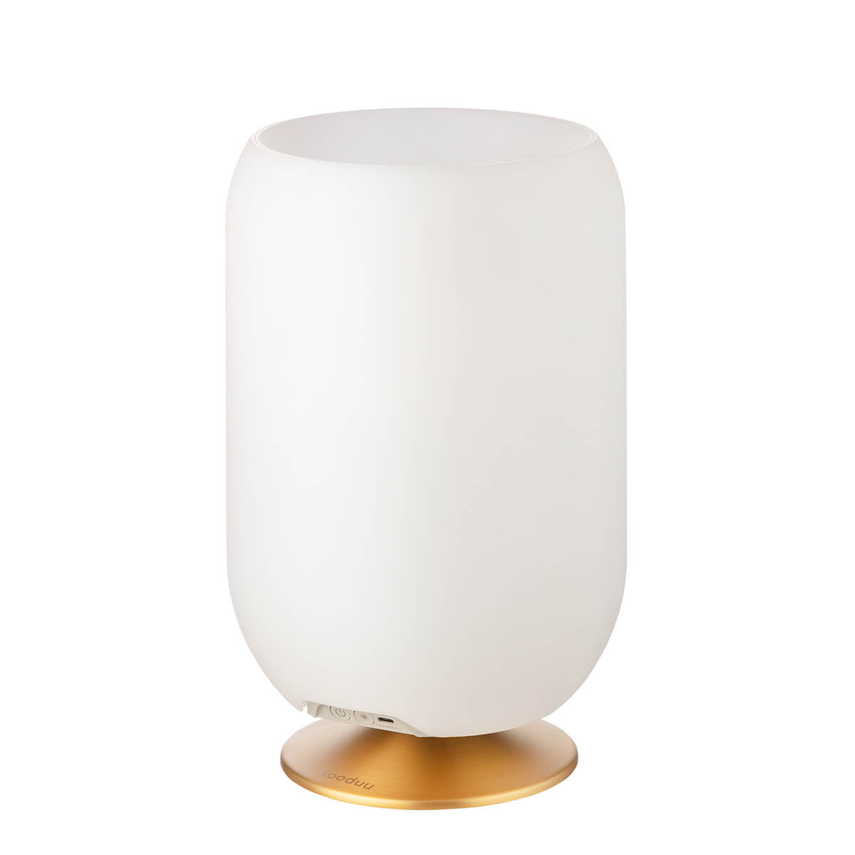 Kooduu Atmos LED Akkuleuchte, Bluetooth Lautsprecher & Weinkühler, Messing (ausgeschaltet)