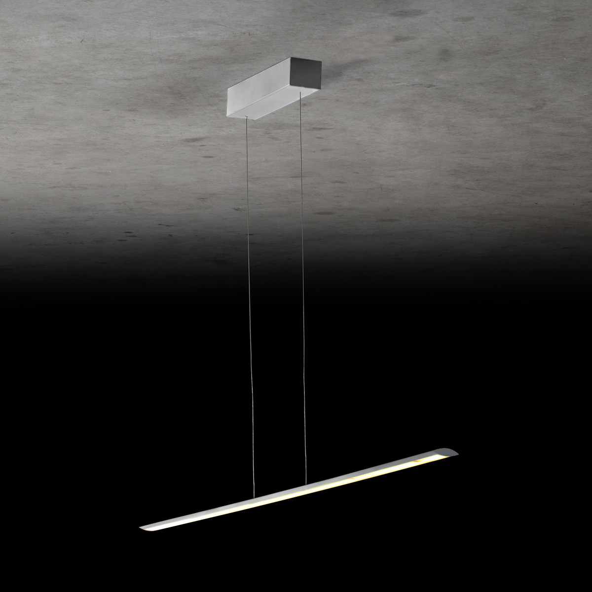 Holtkötter Epsilon RR LED Pendelleuchte, Länge: 123 cm, Silber matt