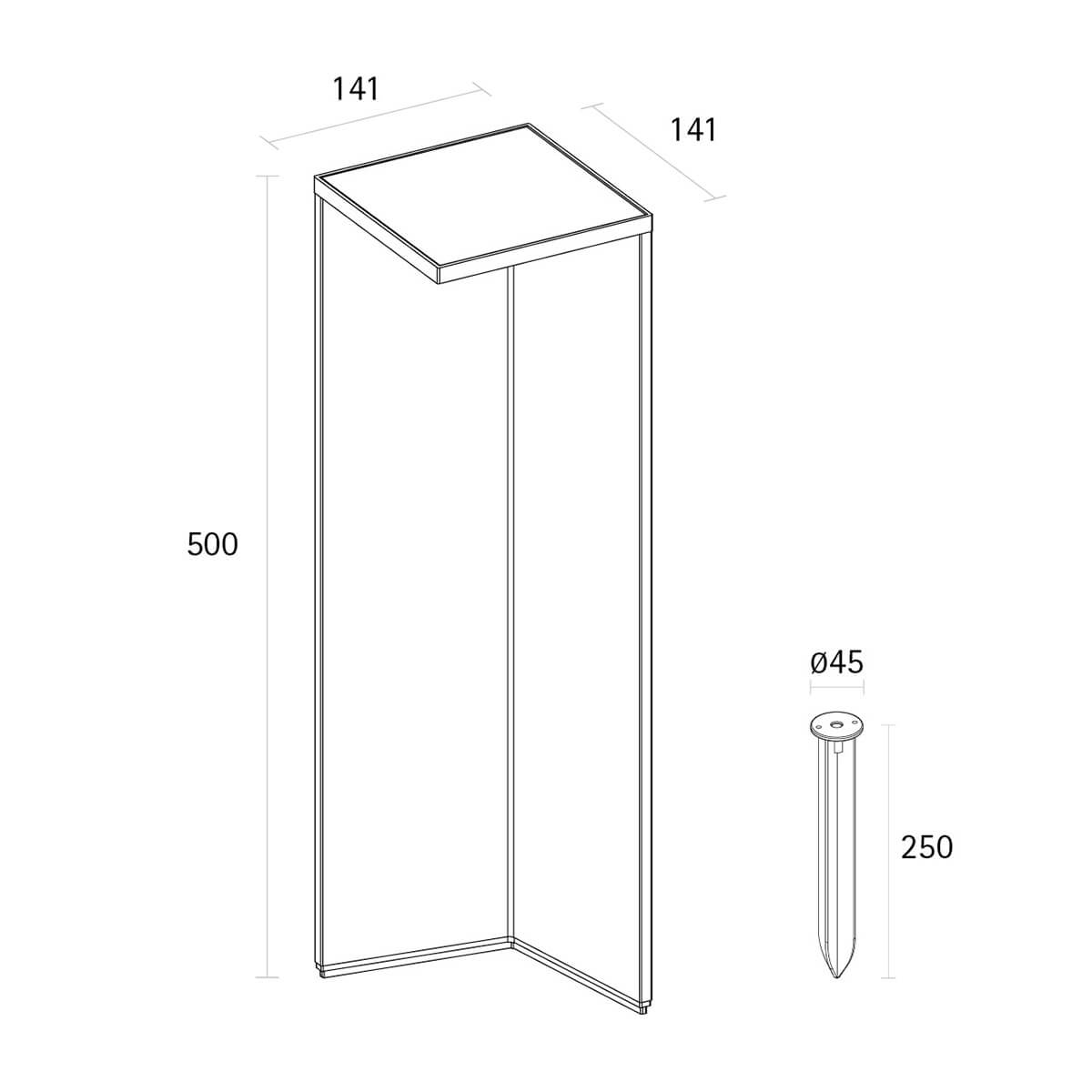 Sigor Nusolar LED Akku-Solarleuchte, Höhe: 50 cm
