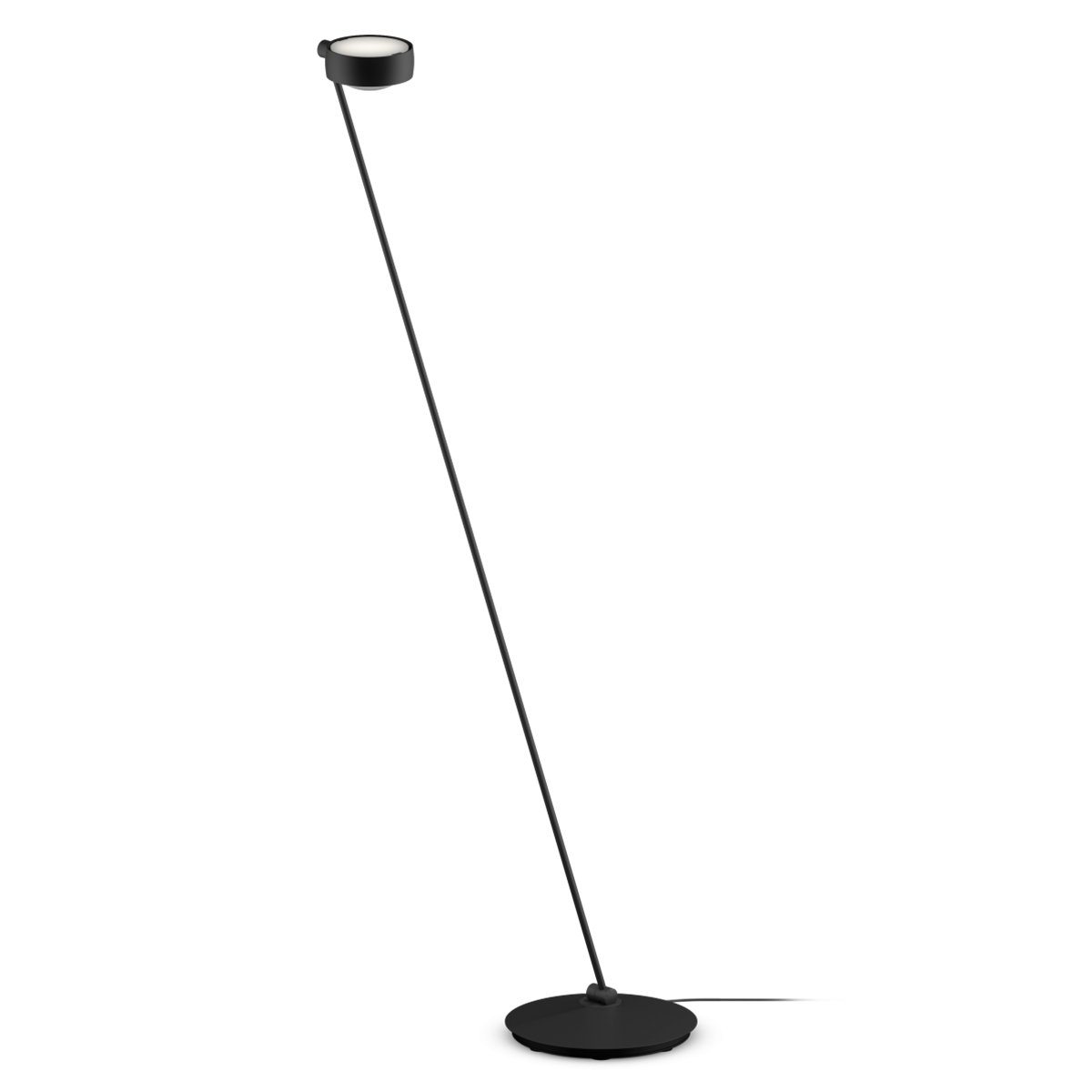 Occhio Sento E lettura LED Leseleuchte, 160 cm, 2700 K, Ausrichtung: rechts vom Objekt, schwarz matt