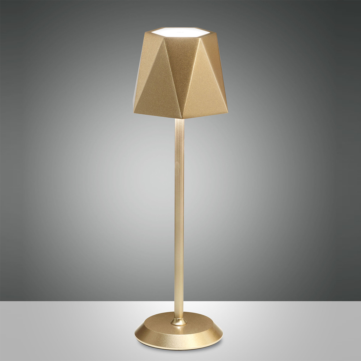 Fabas Luce Katy LED Akkuleuchte, Gold edelmatt