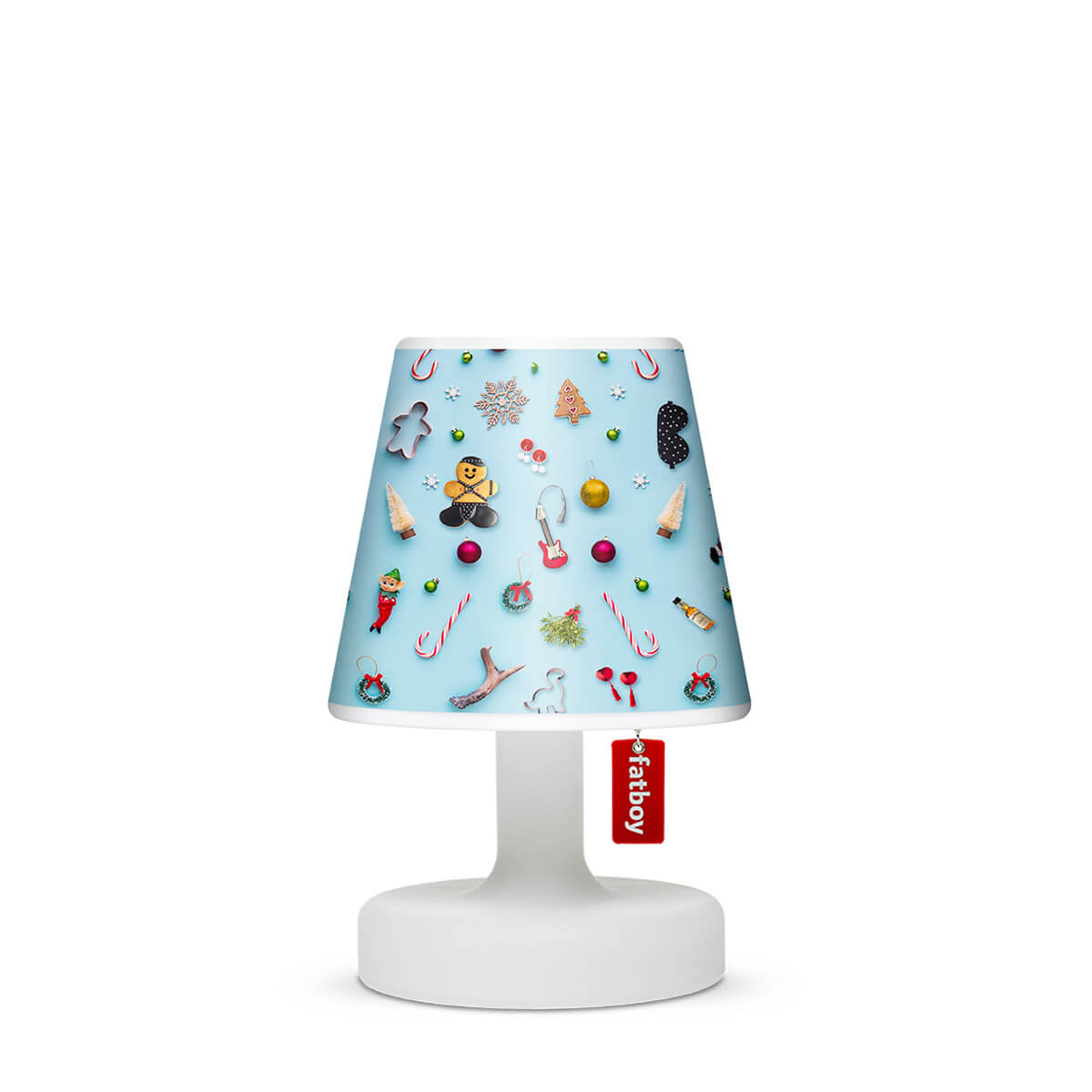 Fatboy Edison the Petit LED Akkuleuchte mit X-mas Cooper Cappie Candyman, weiß / mehrfarbig Edison the Petit LED Akkuleuchte mit X-mas Cooper Cappie Candyman