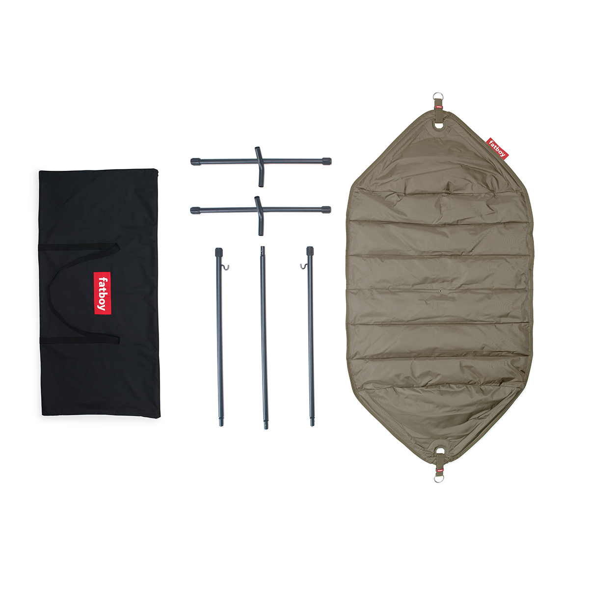 Fatboy Headdemock Deluxe Hängematte, taupe, Bestandteile