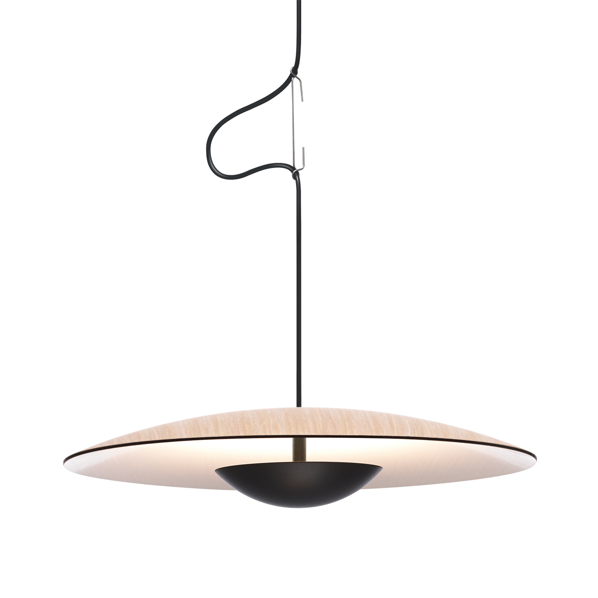 Marset Ginger LED Pendelleuchte, Ø: 42 cm, Eiche