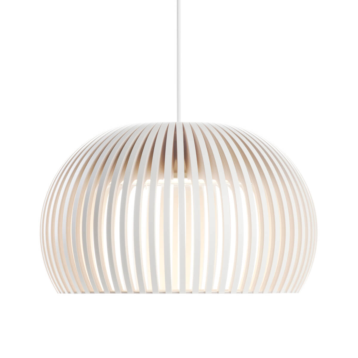 Secto Design Atto 5000 Pendelleuchte, weiß laminiert, Kabel: weiß