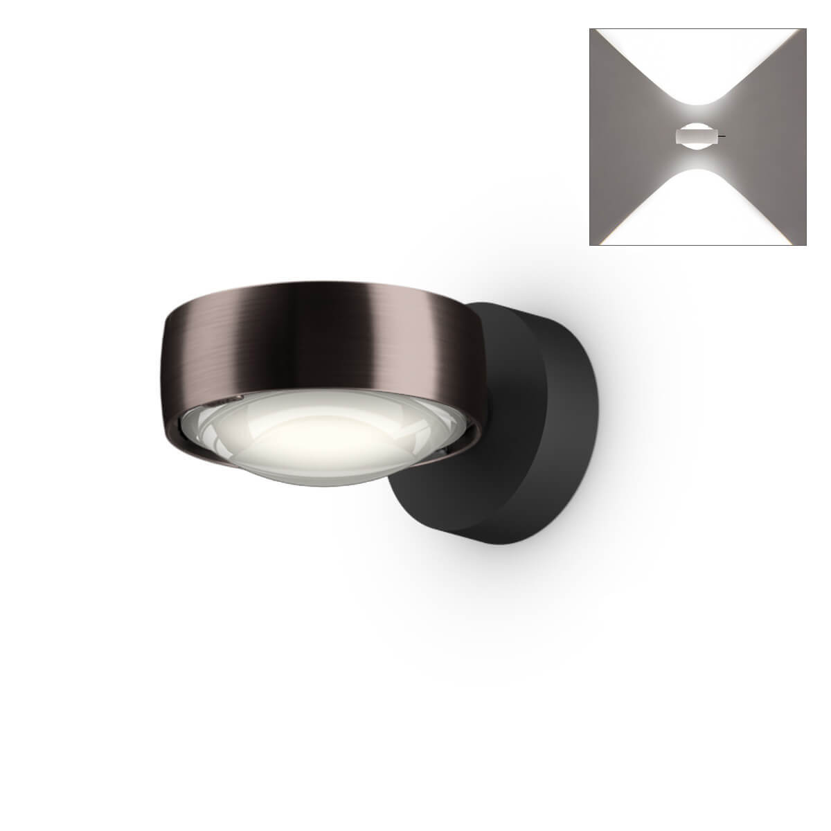 Sento D verticale up LED Wandleuchte, 2700 K