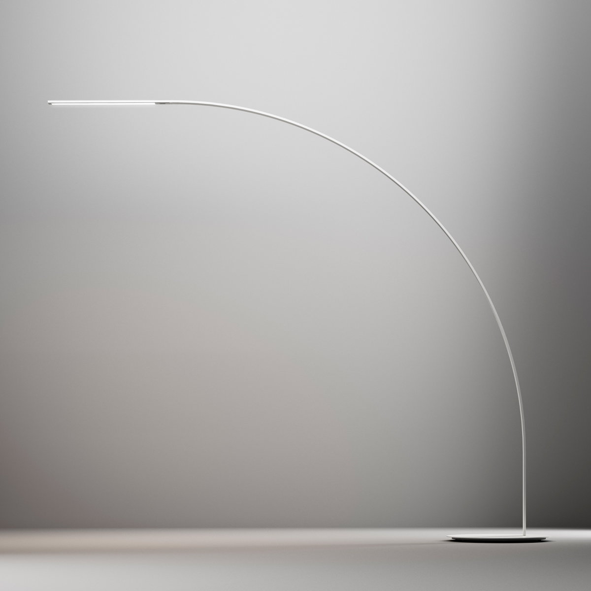 Fontana Arte Yumi LED Stehleuchte, Metall weiß