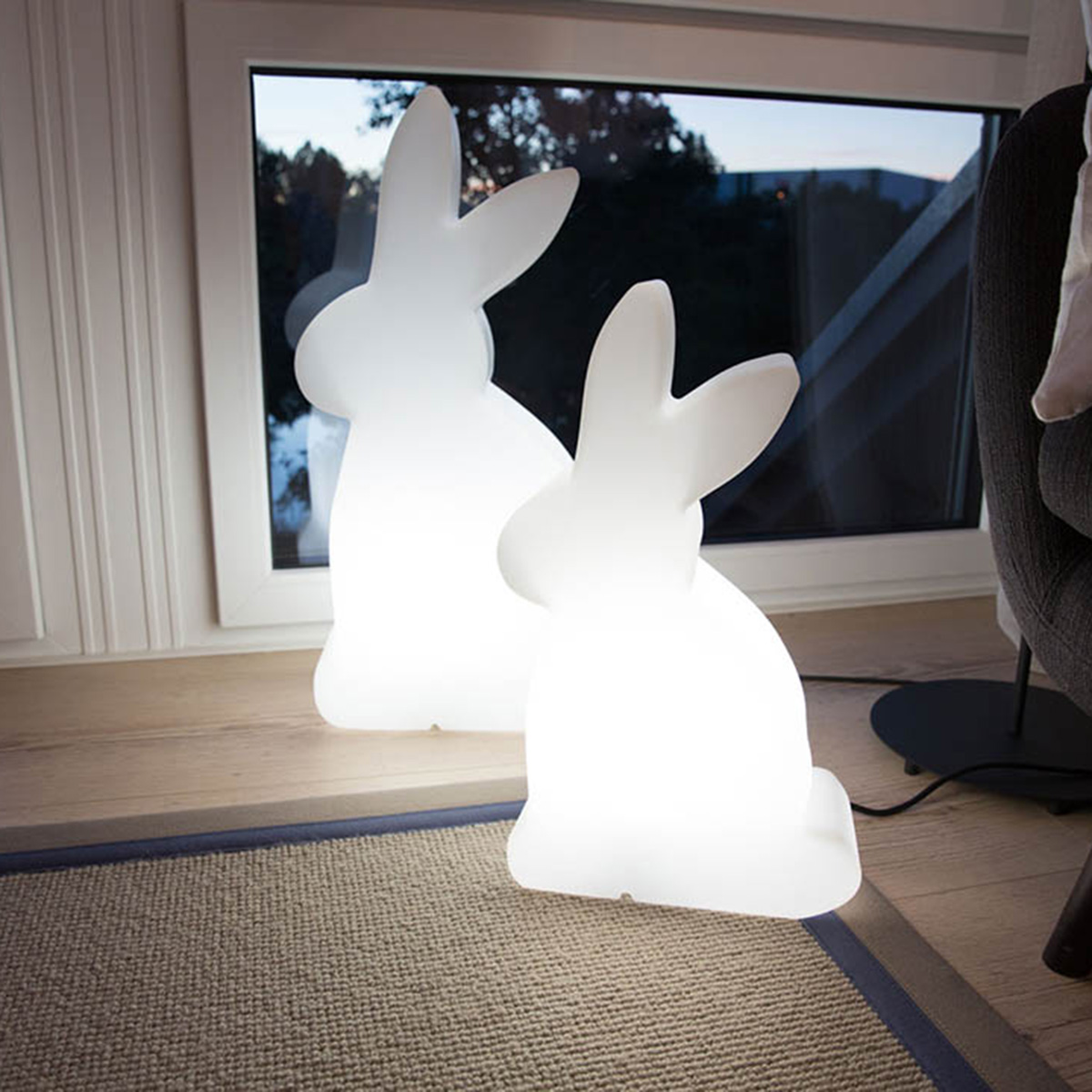 8 seasons design Shining Rabbit RGB LED Dekoleuchte, Höhe: 50 cm, weiß